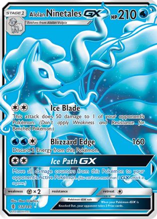 Alolan Ninetales GX (Full Art) 132/145/145 - Ultra Rare - Holofoil