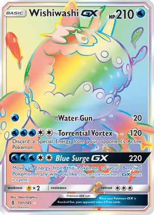 Wishiwashi GX (Secret) 151/145 - Secret Rare - Holofoil