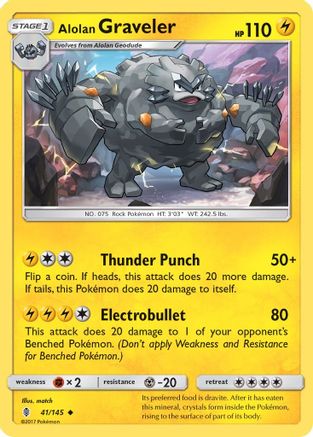 Alolan Graveler 041/145/145 - Uncommon