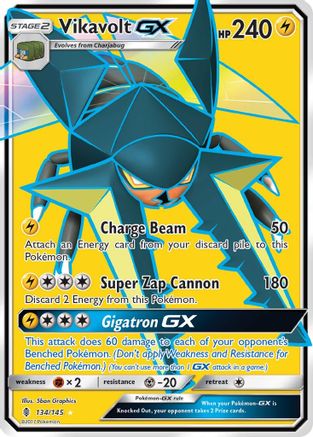Vikavolt GX (Full Art) 134/145 - Ultra Rare - Holofoil