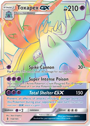 Toxapex GX (Secret) 154/145 - Secret Rare - Holofoil