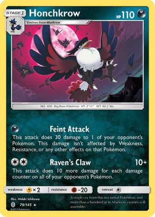 Honchkrow 079/145/145 - Rare