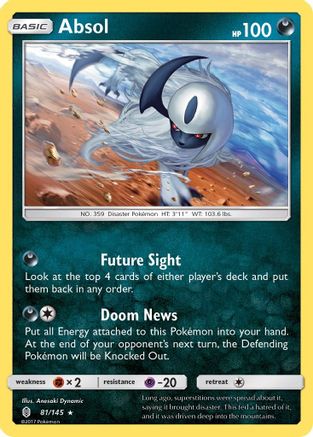 Absol 081/145/145 - Holo Rare - Holofoil