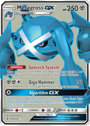 Metagross GX (Full Art) 139/145/145 - Ultra Rare - Holofoil