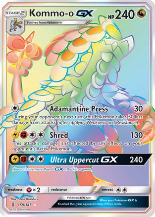 Kommo-o GX (Secret) 159/145 - Secret Rare - Holofoil