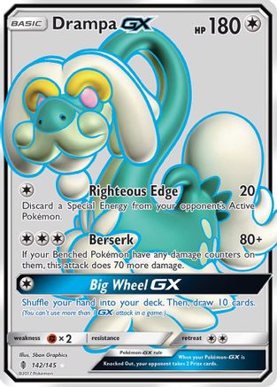 Drampa GX (Full Art) 142/145/145 - Ultra Rare - Holofoil