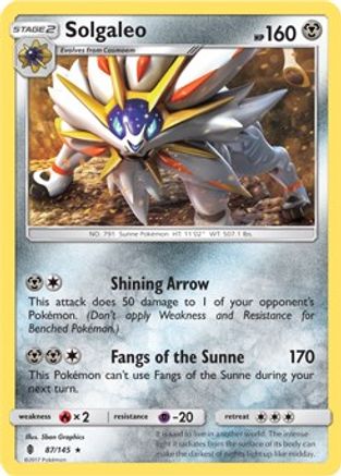 Solgaleo 087/145 - Holo Rare - Holofoil