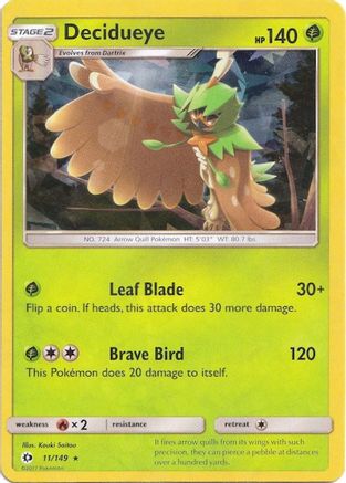 Decidueye 011/149 - Holo Rare - Holofoil