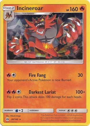 Incineroar 026/149 - Holo Rare - Holofoil