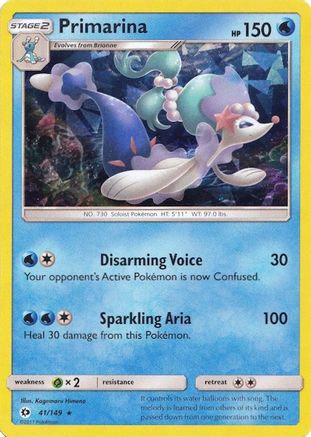 Primarina 041/149 - Holo Rare - Holofoil