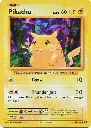 Pikachu 035/108 - Holo Rare - Holofoil