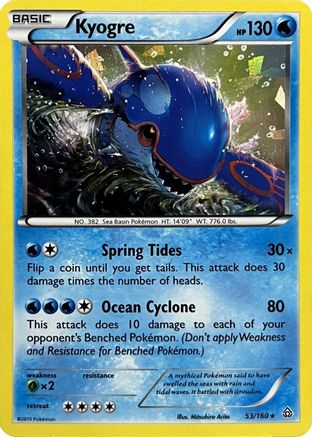 Kyogre 053/160 - Holo Rare - Holofoil