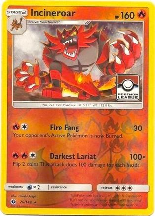 Incineroar 026/149 - Promo - Reverse Holofoil