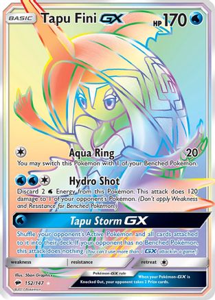 Tapu Fini GX (Secret) 152/147 - Secret Rare - Holofoil