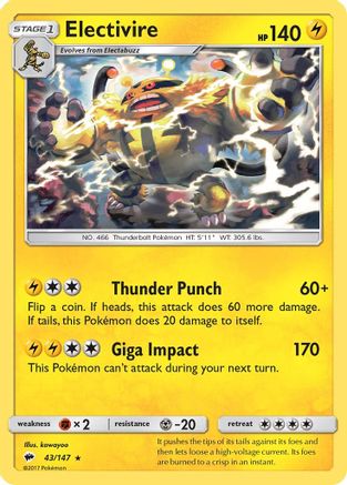 Electivire 043/147/147 - Rare