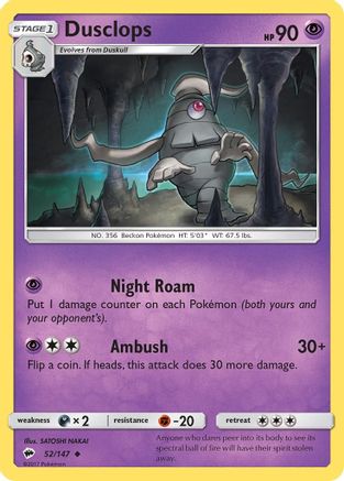 Dusclops 052/147/147 - Uncommon