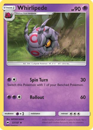 Whirlipede 057/147/147 - Uncommon