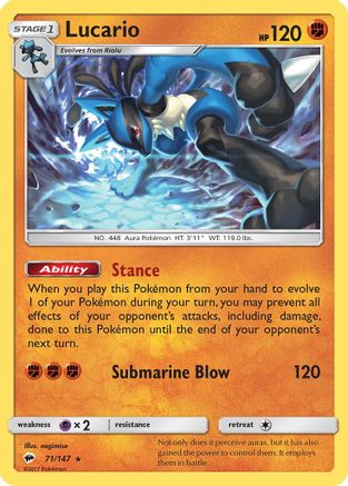 Lucario 071/147/147 - Holo Rare - Holofoil