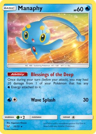 Manaphy 025/73/73 - Holo Rare - Holofoil