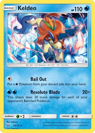 Keldeo 026/73/73 - Holo Rare - Holofoil