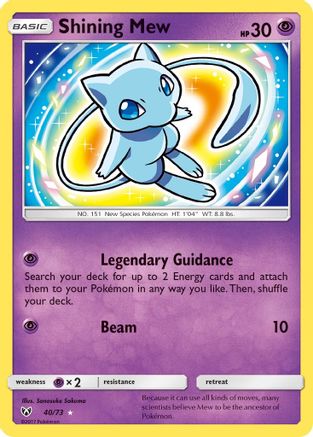 Shining Mew 040/73/73 - Shiny Holo Rare - Holofoil