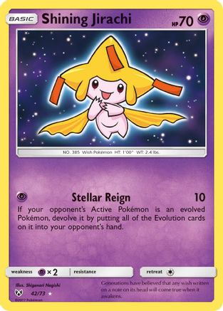 Shining Jirachi 042/73/73 - Shiny Holo Rare - Holofoil