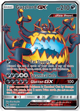 Guzzlord GX (Full Art) 105/111/111 - Ultra Rare - Holofoil