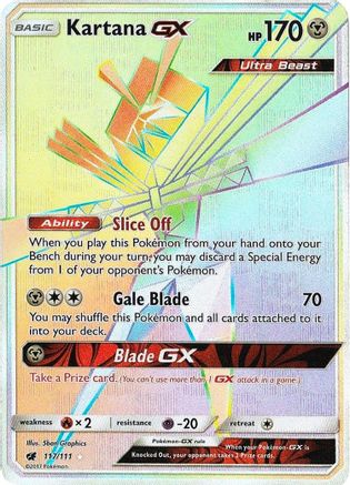 Kartana GX (Secret) 117/111 - Secret Rare - Holofoil