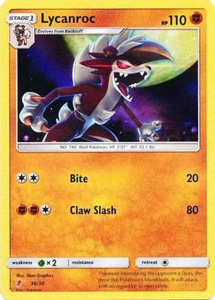 Lycanroc (#30 Holofoil) 030 - Uncommon - Holofoil