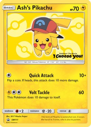 Ash's Pikachu SM111/248 - Promo