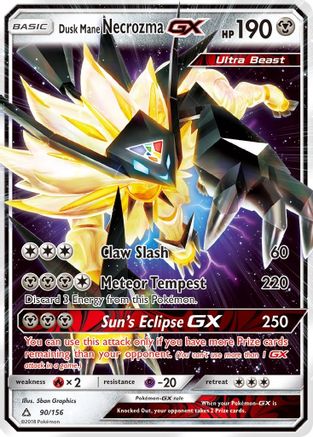 Dusk Mane Necrozma GX 090/156/156 - Ultra Rare - Holofoil