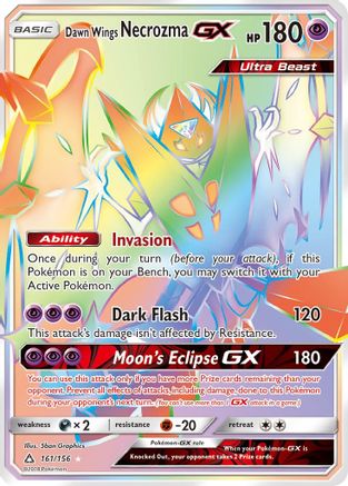 Dawn Wings Necrozma GX (Secret Rare) 161/156 - Secret Rare - Holofoil
