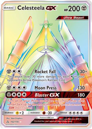 Celesteela GX (Secret Rare) 162/156 - Secret Rare - Holofoil