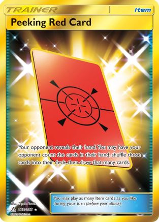 Peeking Red Card (Secret Rare) 169/156 - Secret Rare - Holofoil