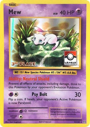Mew 053/108 - Promo - Holofoil