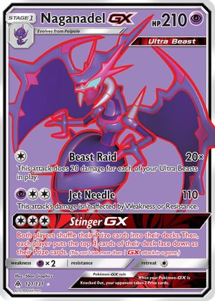 Naganadel GX (Full Art) 121/131 - Ultra Rare - Holofoil