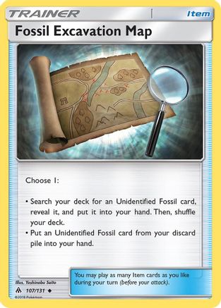 Fossil Excavation Map 107/131/131 - Uncommon