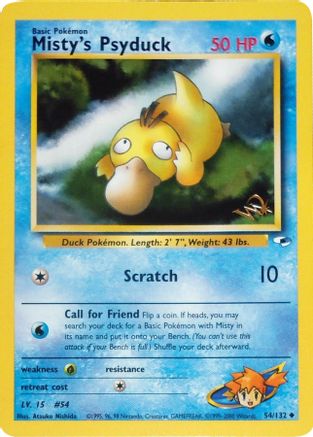 Misty's Psyduck [W Stamped] 054/132 - Promo