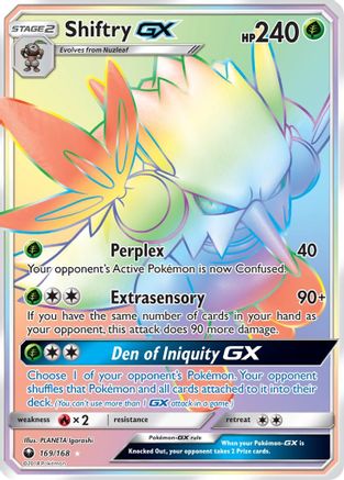 Shiftry GX (Secret) 169/168 - Secret Rare - Holofoil