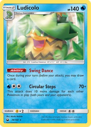 Ludicolo 038/168/168 - Holo Rare - Holofoil