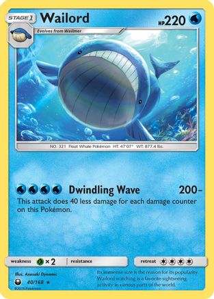 Wailord 040/168/168 - Rare