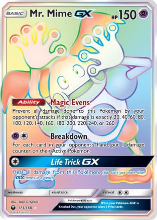 Mr. Mime GX (Secret) 173/168 - Secret Rare - Holofoil