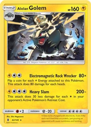 Alolan Golem 042/145 - Promo - Holofoil