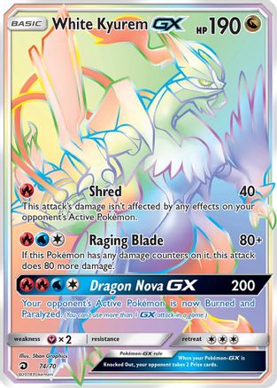 White Kyurem GX (Secret) 074/70 - Secret Rare - Holofoil