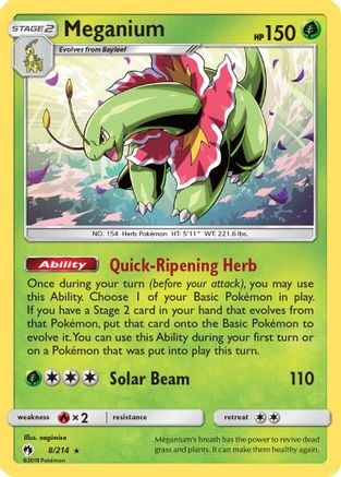 Meganium 008/214/214 - Holo Rare - Holofoil