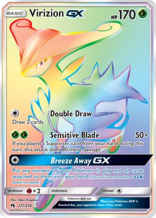 Virizion GX (Secret) 217/214 - Secret Rare - Holofoil