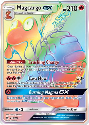 Magcargo GX (Secret) 218/214 - Secret Rare - Holofoil