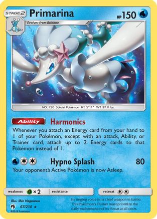 Primarina 067/214/214 - Rare