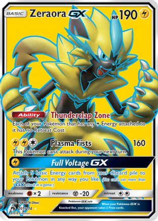 Zeraora GX (Full Art) 201/214 - Ultra Rare - Holofoil