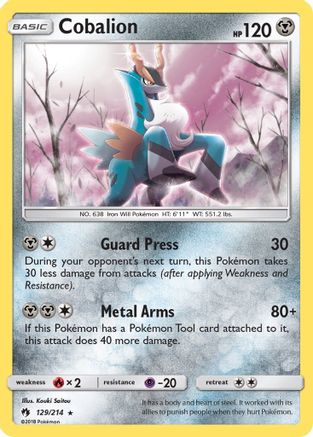 Cobalion 129/214 - Holo Rare - Holofoil